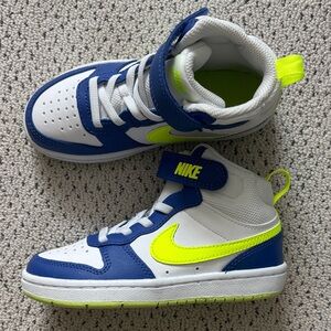 Toddler Nike Court Borough- NWOT- Kids White and Yellow Sneakers